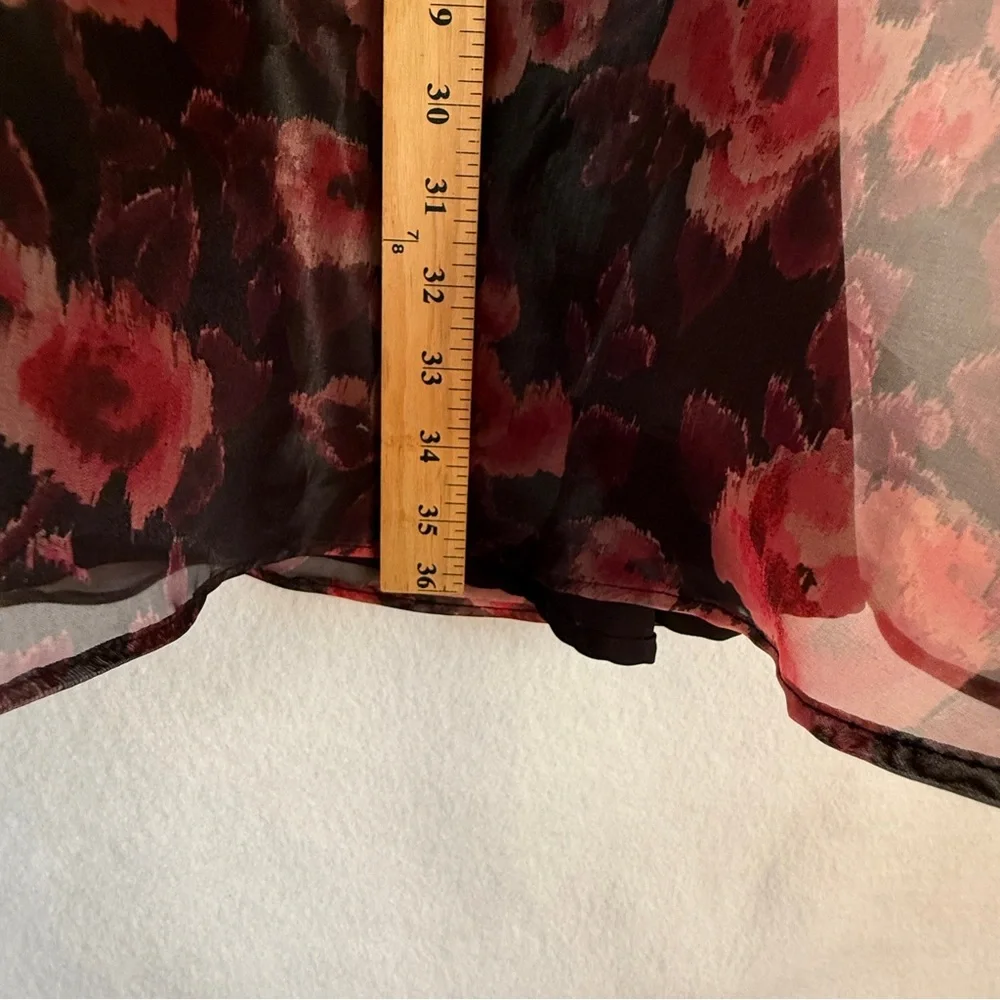 Topshop Women’s Organza‎ Floral Print Mini Dress Size 2 Lightweight